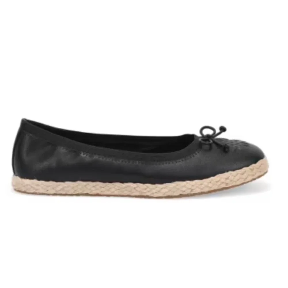 Frye And Co Willow Ballet Flat Black Espadrille Slip On Women 9.5, 11